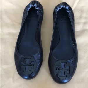 Tori Burch blue flats